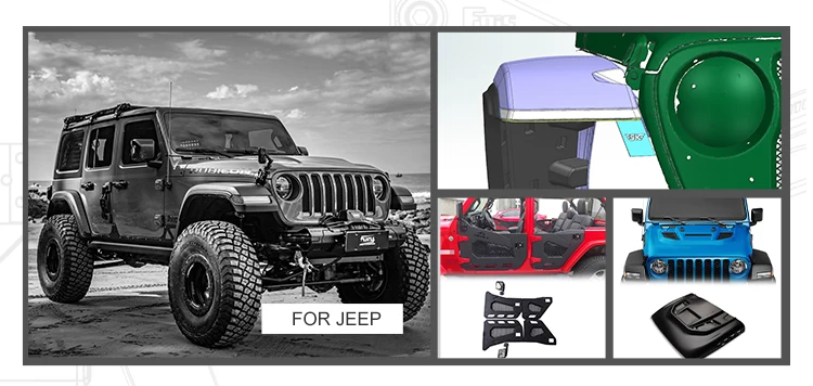 Spedking JL 2018 Car Offroad 4x4 Auto Accessories steel 10th anniversary front bumper for Jeep Wrangler