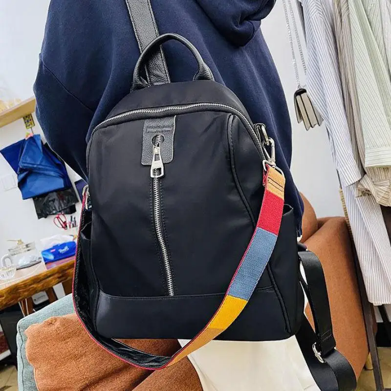 

2024 The New Korean Version Of Oxford Fabric Rain Backpack Single Shoulder Bag Travel Large Capacity Simple All-in-one Backpack
