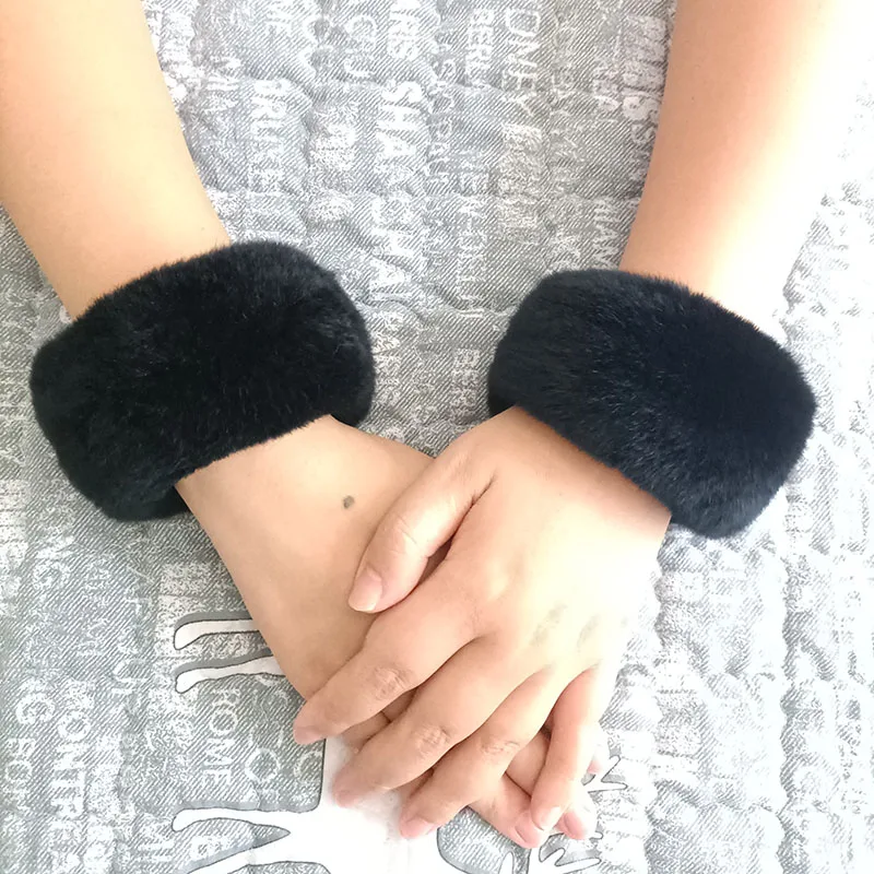 

Женские регулируемые манжеты для запястья, высокое качество, Лидер продаж, теплые женские браслеты, перчатки для браслета из натурального меха