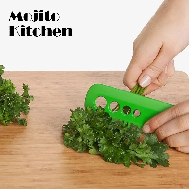 Vegetable Herb Eliminator Leaf Comb Household Kitchen Multifunctional Gadgets Cooking Portable