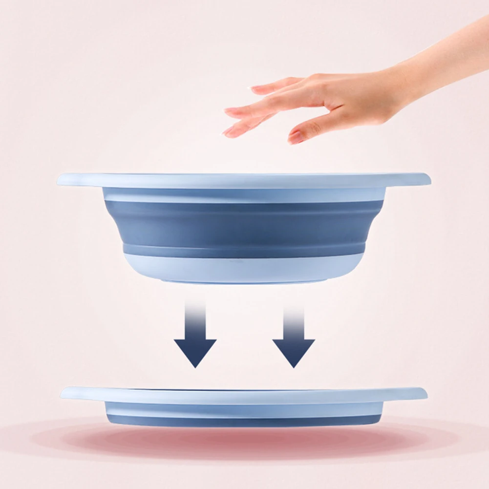 Foldable Laundry Basin Safe Durable Wash Basin Space Saving Plastic Wash Collapsible Dish Tub for Outdoor Travel Kitchen