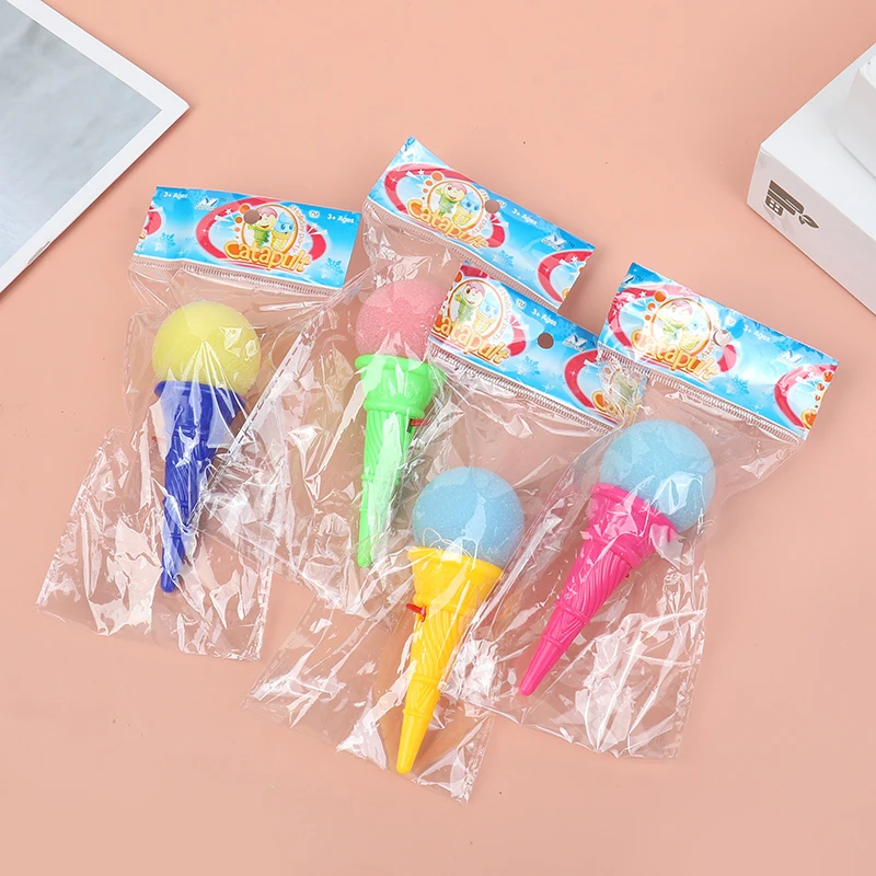 10/20Pcs Mini Ice Cream Shooters Colorful Sponge Ball Launchers Toy for Kids Birthday Party Favors Pinata Goodie Bag Filler Gift