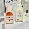 Cute Drawer Style Makeup Storage Box Multifunctional Dormitory Organizer Plastic Cosmetics Brush Dressing Desktop Storage Box 5