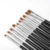KADS 20Pcs/SET Nail Brush Gel Nail Brush Tilted Head 4 Sizes Available Brushes For Painting Good Quality Gel Brush Nail Brush 6