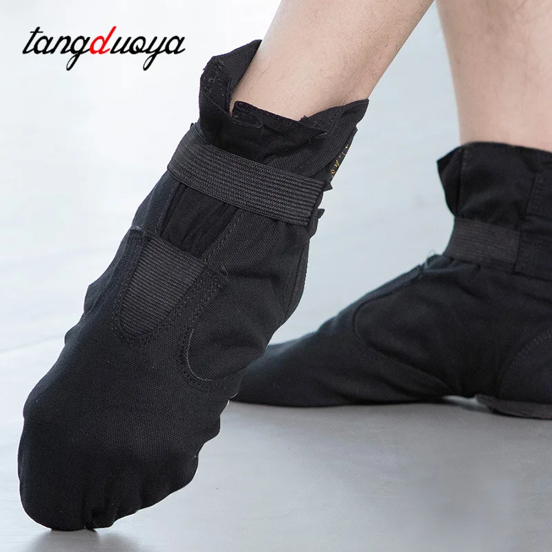 Canvas Dance Booties Dance Sneaker Donna Nero High Top Jazz Boots Twin Gore Jazz Dance Shoes Uomo Dancing Sneakers