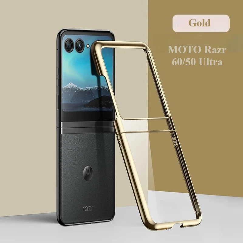 Ultra-Thin Transparent Hinged Protective Phone Case – Hard Electroplate Shockproof Cover