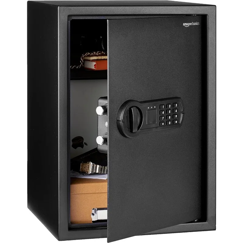 

Home Steel Security Electronic Safe with Programmable Keypad Lock, Secure Documents, Jewelry, Valuables, 1.8 Cubic Feet, Black