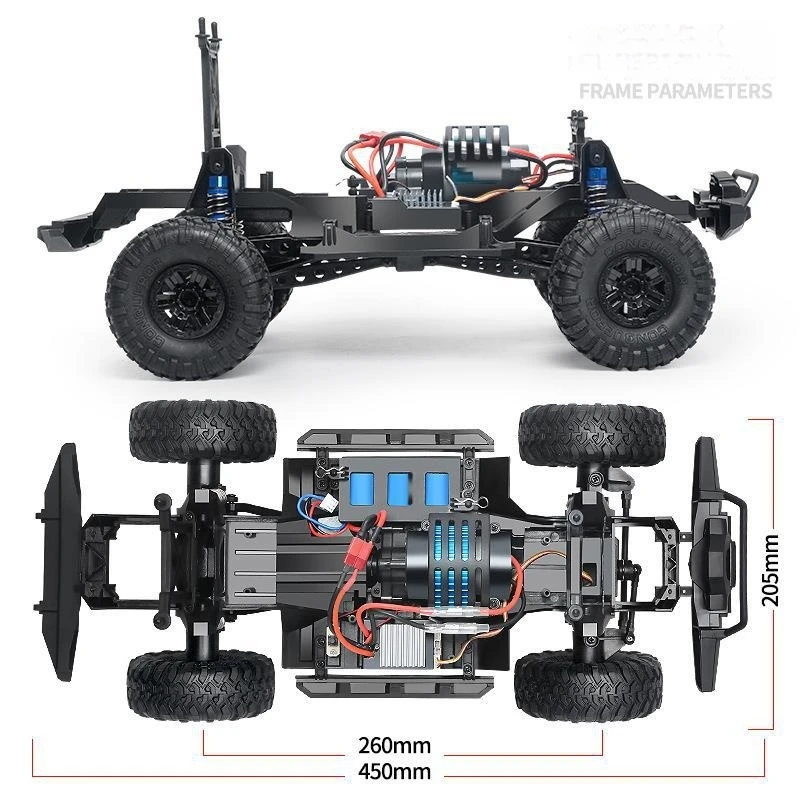 HUANGBO Rc Cars ZP Series Off-Road Vehicle 1:10 Full Scale Led 4wd Rc Remote Control Car Model Toy Children'S Christmas Gift 4