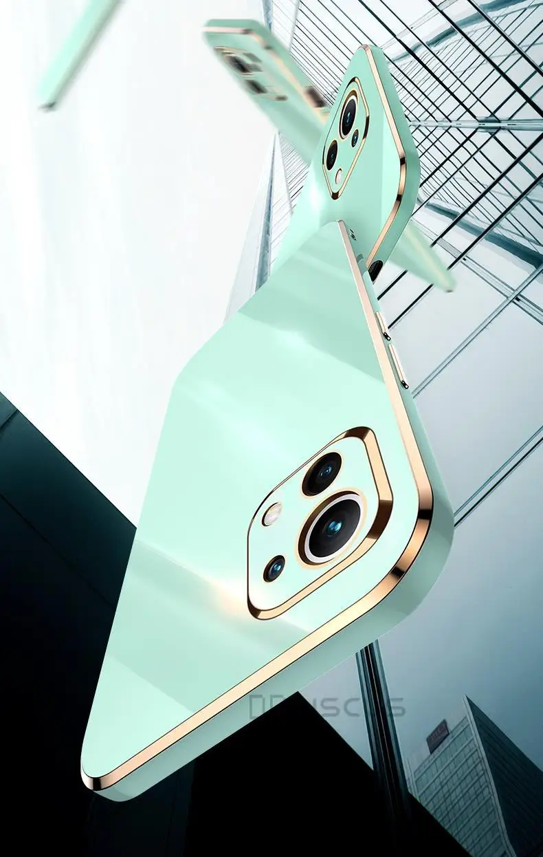 Custodia per Xiaomi Mi 11 Lite 5G NE 11T Pro 12 11i 10T Lite 10i Note 10 Pro Placcatura di Lusso Morbido Silicone Gel Funda Carcasa_voghion.com