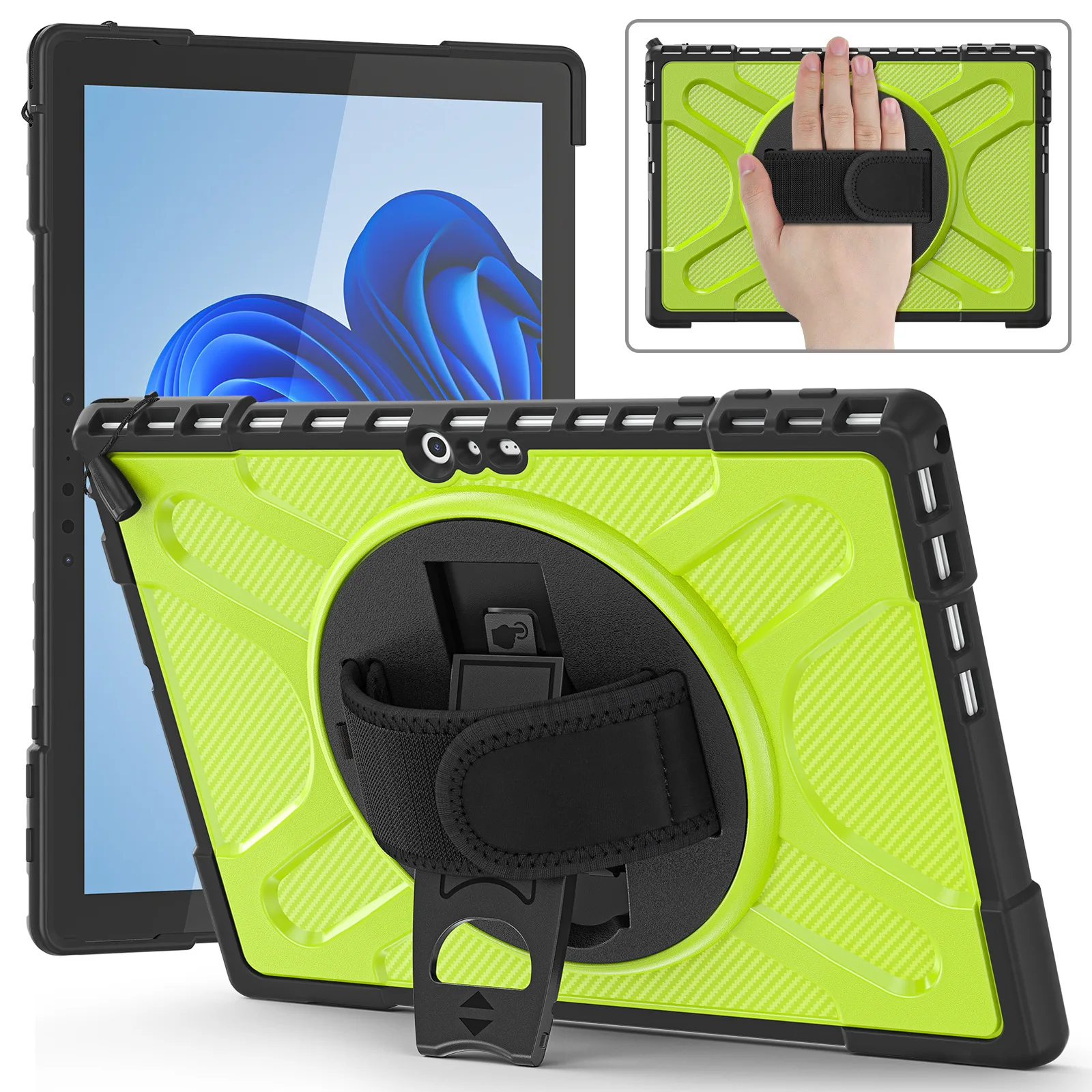 360° Rotating Shockproof Tablet Cover with Adjustable Stand
