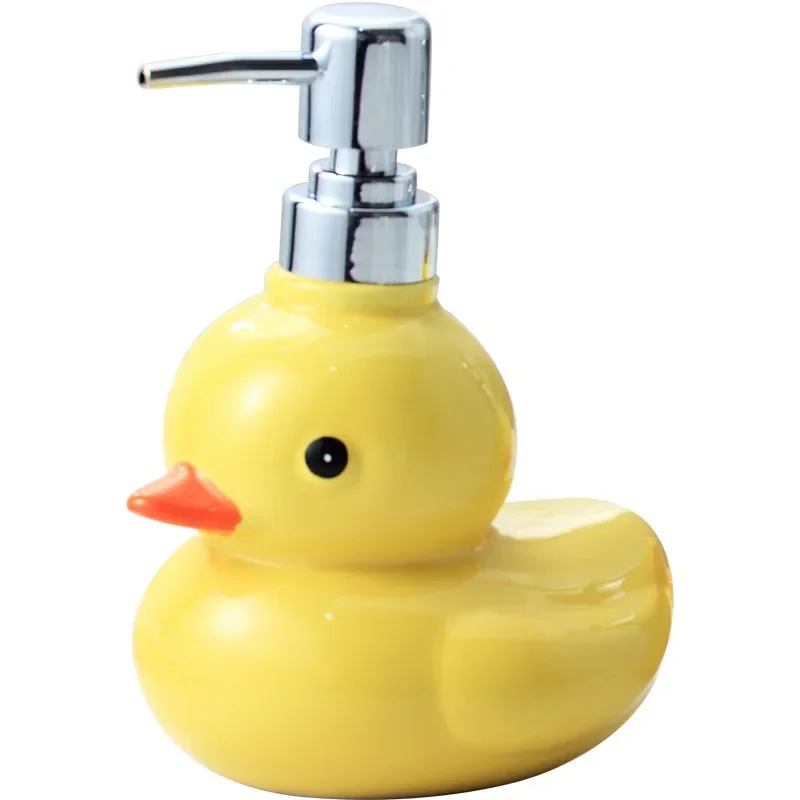 Soap dispenser Cute yellow duck ceramic soap dispenser