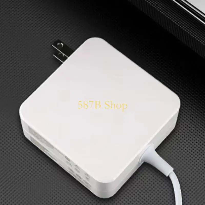 587B Efficient 65W Power Adapter 2Pin Flat Plug Laptops Charging Head Build-in Chip