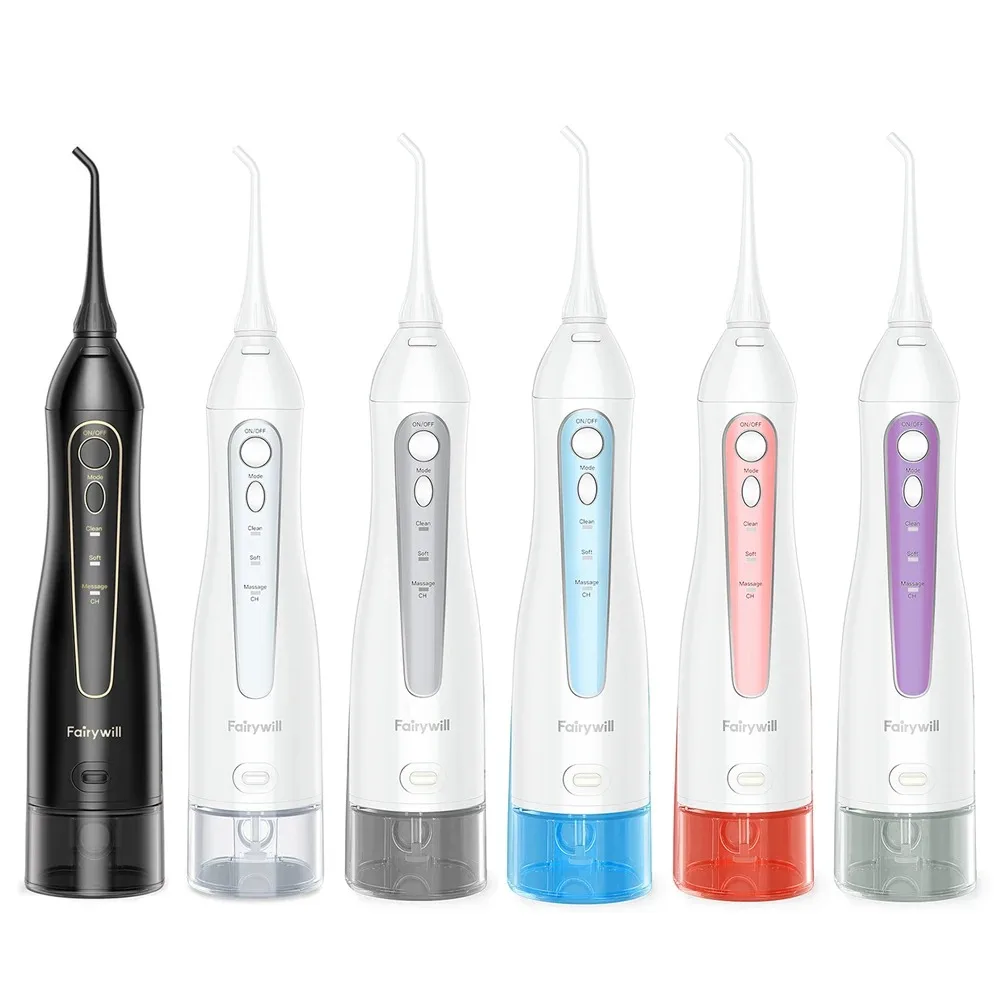4 Pcs Fairywill Water Flosser Replacement Tips for the FW5020 Family Water Flosser Oral Irrigator Eco-Friendly Durable 5