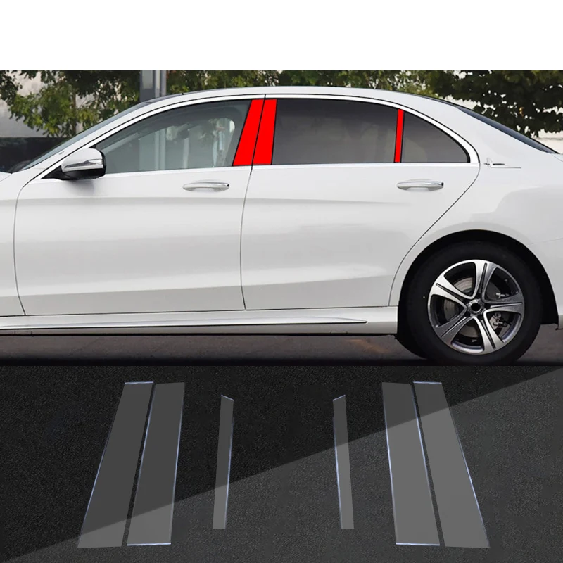 

Для Mercedes Benz C Class C200 C260 C300 C350 2015-2023 TPU Автомобильная внешняя пленка Windows BC центральный столб автомобильные наклейки аксессуары