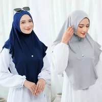 Ready to Wear Turban Hijab for Muslim Women Arab Scarf, One Piece Amira Islamic Headscarf Malaysian Headband Shawls Eid