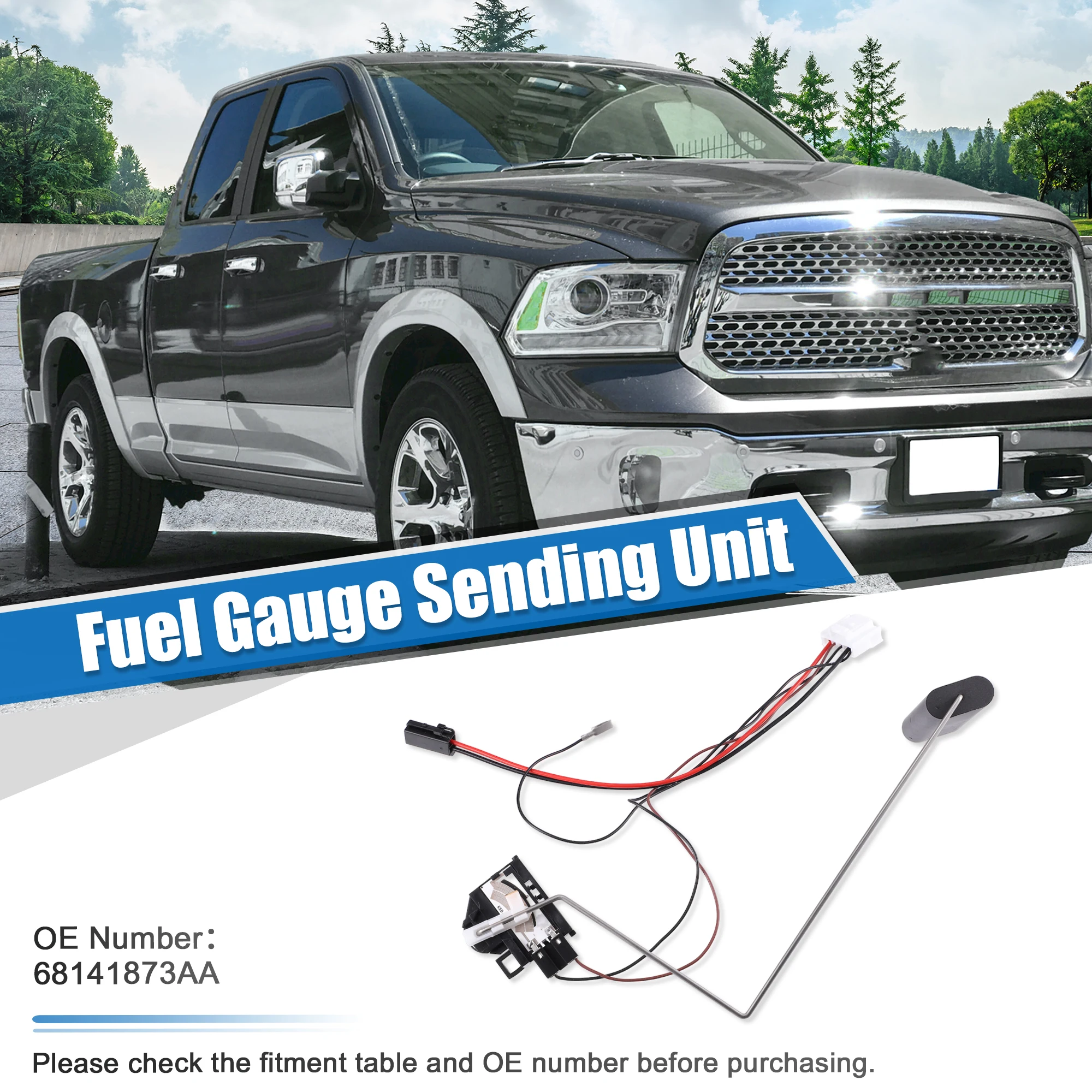 

Motoforti Fuel Gauge Sending Unit Fuel Gauge Sender Fuel Level Control Unit for Ram 1500 2011-2017 68141873AA