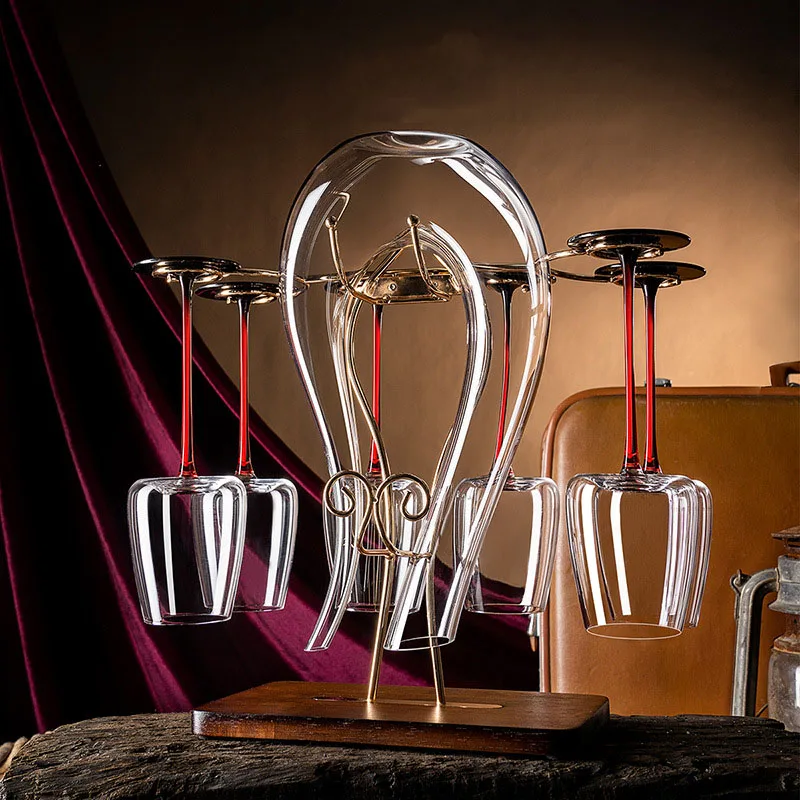 Luxury Wine Glasses Set High Leg Crystal Wine Glass Champagne Whiskey Drinkware Goblet Bar Cups Crystal Glass Decanter