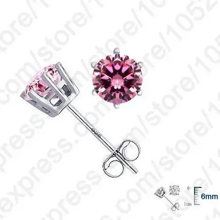 

Simple Brand 925 Silver Needle Wedding CZ Crystal Stud Earrings For Women Cubic Zircon Party Jewelry Wholesale Price