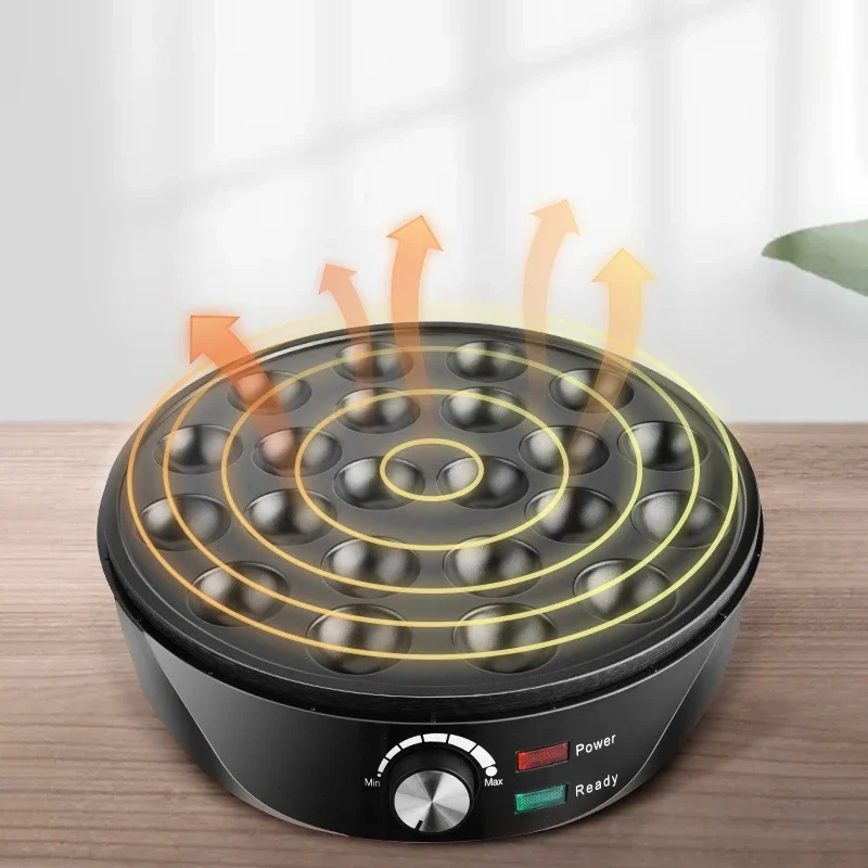 KC1151 Non-Stick Coating Plate Octopus Ball Machine Mini Home Takoyaki Machine Egg Aberdeen Baking Pan Cake Machine 220V 1000W 5