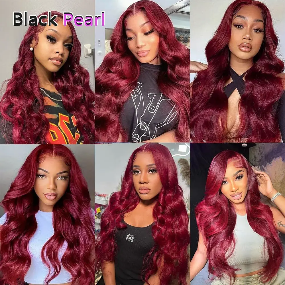 Burgundy 99j Body Wave Bundles Brazilian Red Color Human Hair Bundles 1/3/4 Pcs Hair Extensions Body Weave Colored Bundle 5
