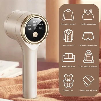 **Rechargeable Electric Lint Remover Portable Fabric Shaver LED Display For Clothing Fuzz Pellet Fluff Remover Tool** 1