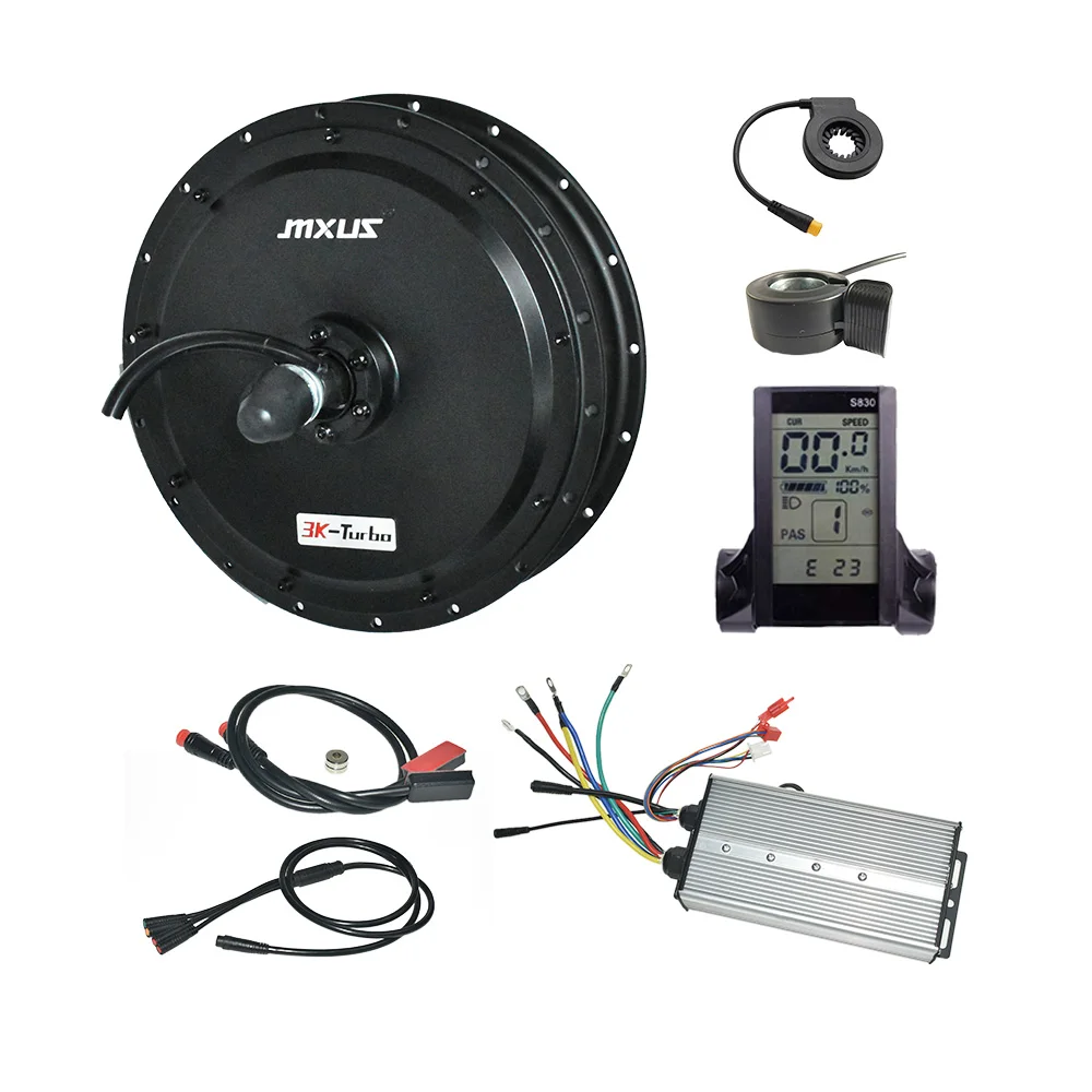 72v 3000W MXUS-Electric Bicycle Motor Kit, E-Bike, Gearless Rear Hub Motor, 45mm, Magnet, 142mm Dropout