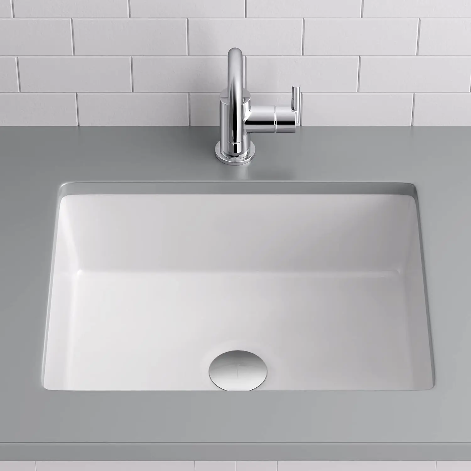 MNO1713BWH Miseno MNO1713RU 19-7/8" Rectangular Undermount Bathroom Sink with Rear Overflow Elegant sink 2