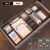 Durable Clear Plastic Drawer Organizer, Free combination Drawer Divider Storage Box, For Office Supply,Makeup,Kitchen Utensils 5