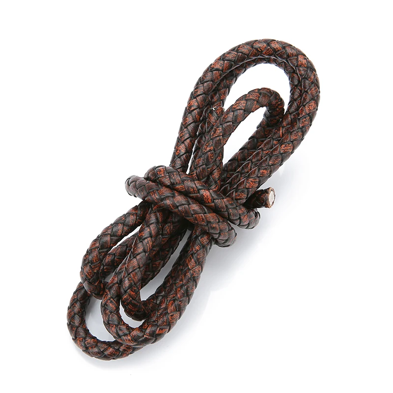 Cordon en Cuir 0.5/1 mètre Vintage noir marron véritable cordons en cuir tressé 8mm 10mm 12mm cordon en cuir plat for la fabrication de bijoux de bracelet. pour DIY Bijoux et Fabrication