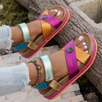 Sandales pour femmes, respirantes, décontractées, plates, grandes tailles, confortables, été 2026, Sandalias De Mujer 1