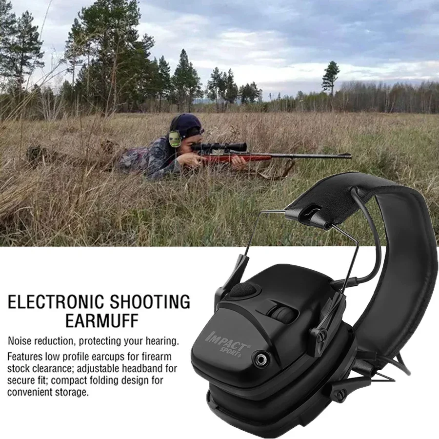Outdoor Tactical Electronic Shooting Earmuff Gun Range Anti-noise Headset Impact Sound Amplification Hearing protector