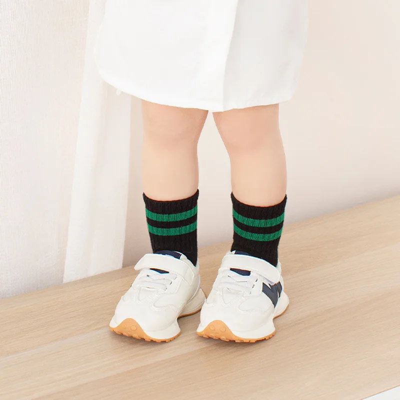 Children White Black Sport Ankle Socks Cotton School Tube Socks for Baby Infant Toddler Kids Boys Girls 0-6 Years Old Clothes