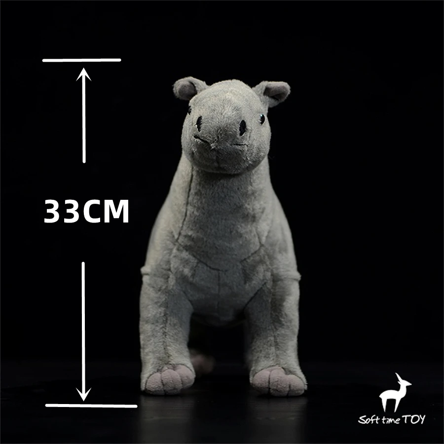 Giant Rhino High Fidelity Anime Paraceratherium Plushie Indricotheres Plush Toys Lifelike Animals Simulation Stuffed Doll Toy 2