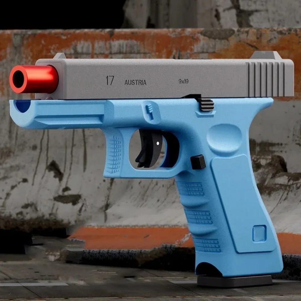 Shell Throwing Automatic Soft Bullet Toy Gun with Blowback - Outdoor Sports Shooting Game Gift