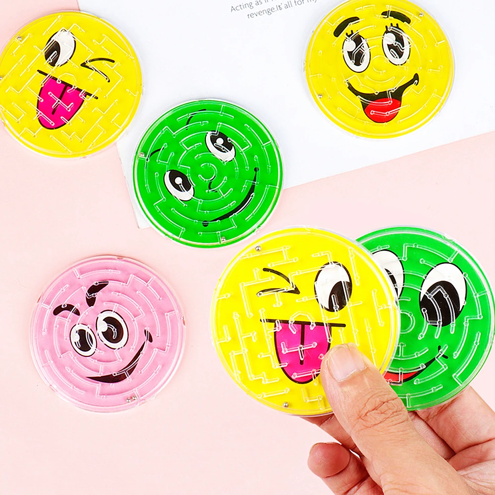10-50 Pcs 7cm Cute Round Track Bead Maze Toy Kids Party Favors