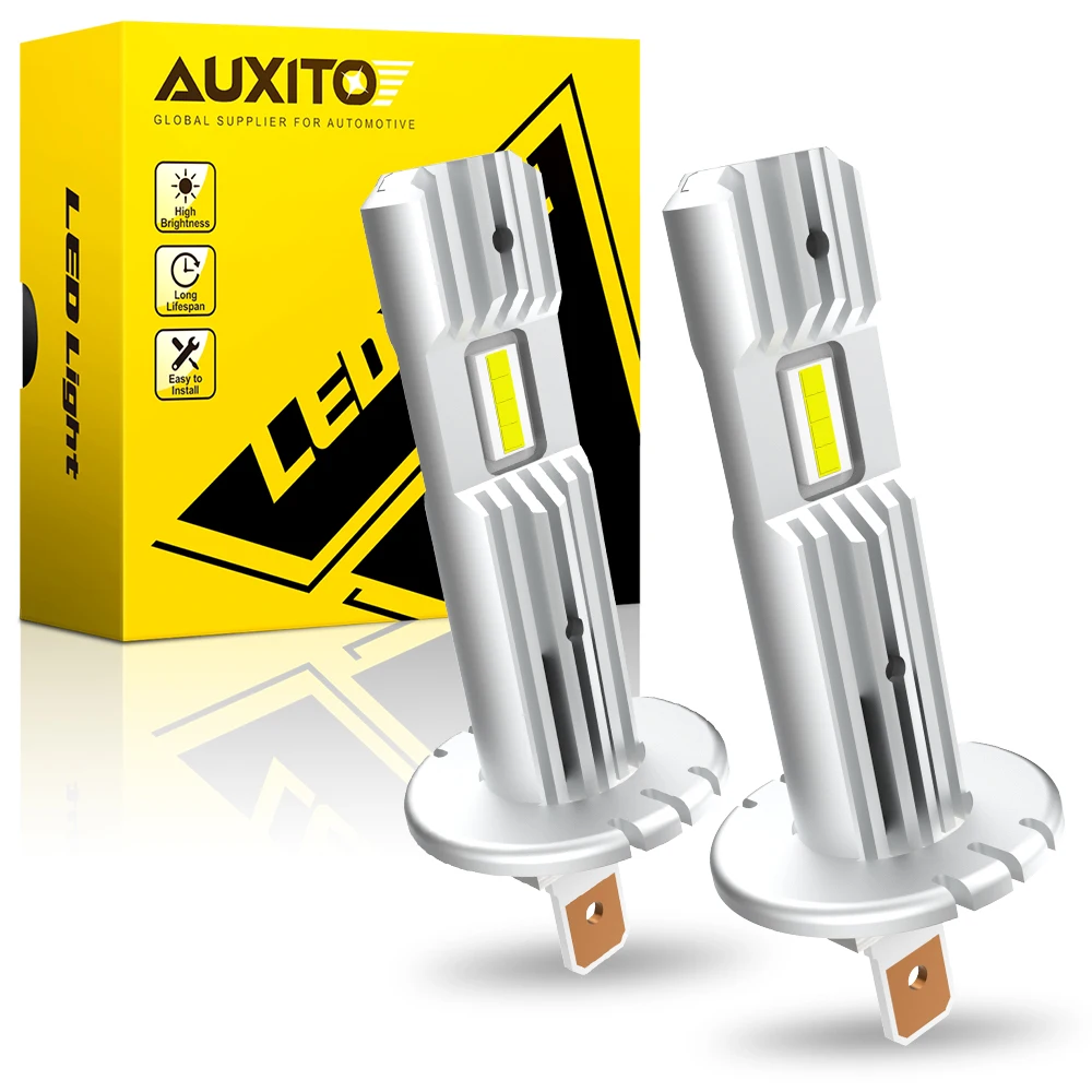 AUXITO 2Pcs Canbus Error Free H1 LED Bulbs Super Bright High Beam H1 Car LED  Head Fog Lights Fanless 6500K White 12V Mini Size - AliExpress