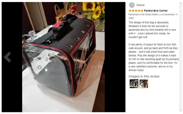 Trasportino Per Uccelli Portatile - Zaino Per Pappagalli E Animali Domestici Con Supporto - Foto 6