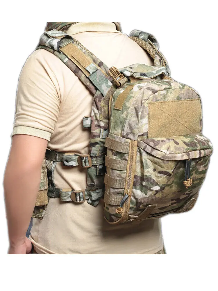 Taktische Weste Rucksack Träger Aufbewahrungstasche mit abnehmbarer Hakenschlaufe Molle Panel Platte Jagd – Detail 2