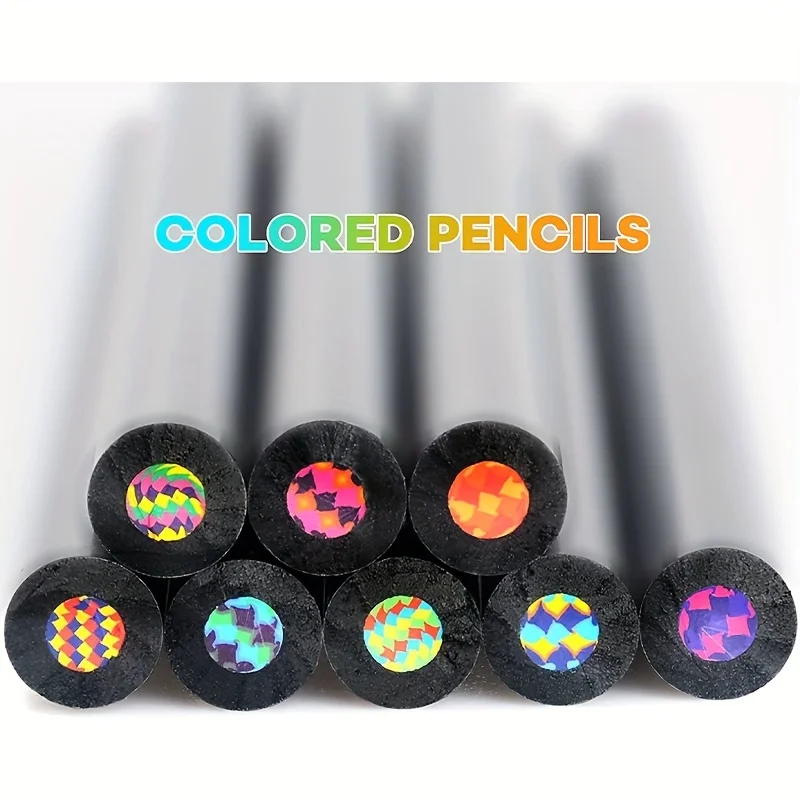 8 Colours Rainbow Pencils, Jumbo Colouring Pencils For Adults,Multi-Coloured Pencils For Art, Drawing, Colouring, Sketching Chri 5