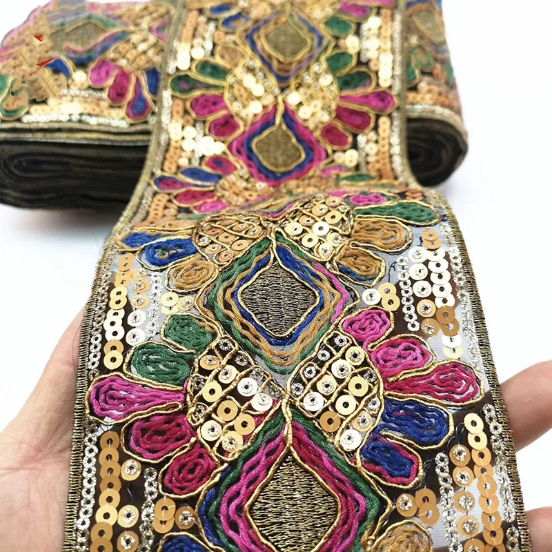 Sequin Lace Trim Lace Fabric DIY Sewing Supplies 1 Yards