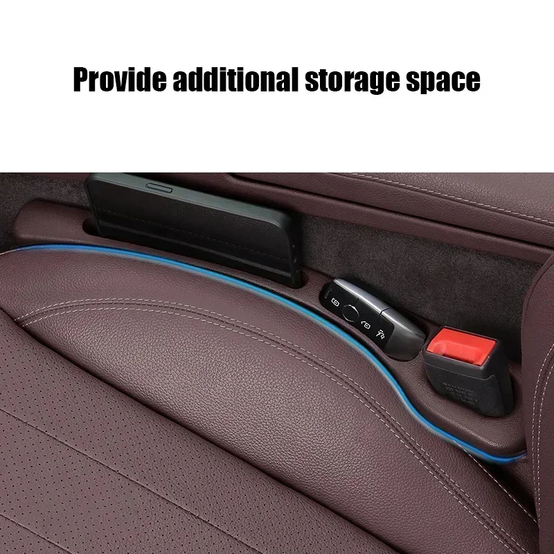2Pcs Car Seat Gap Filler Universal Side Seam Plug Strip Leak Proof Seat Storage Organizer Auto Interior Decoration