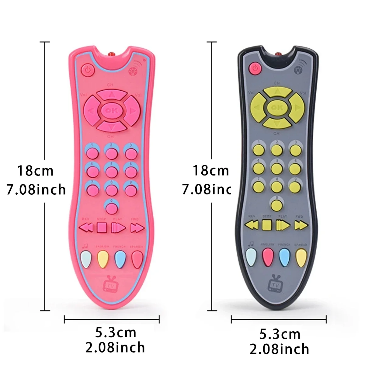 TV Remote Control Toy Music Mobile Baby Early Educational Toys Infant Electric Numbers English Learning Machine Gift For Newborn 4