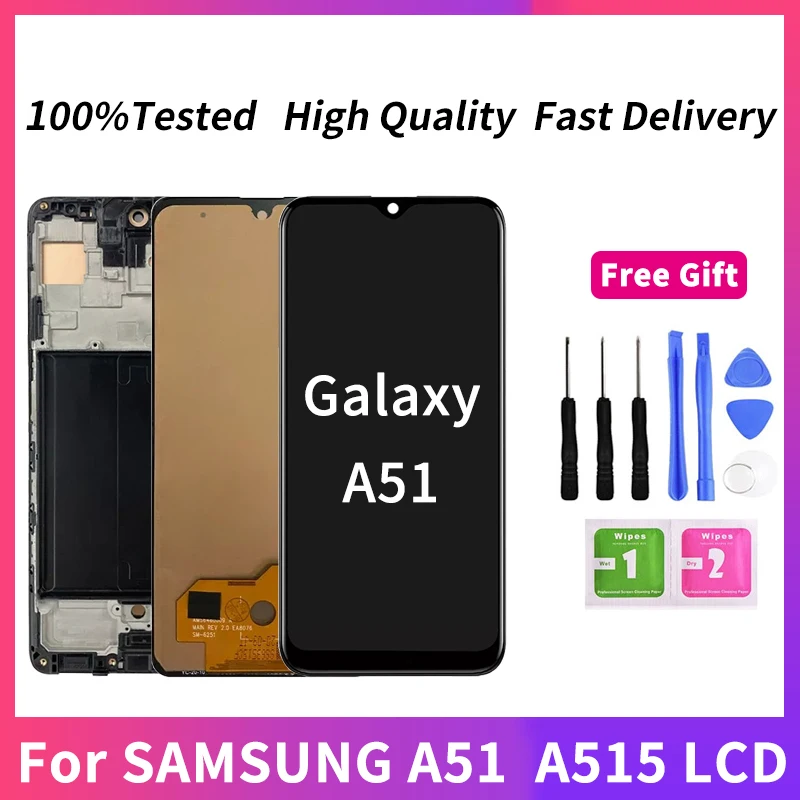 For Samsung A51 Lcd Display Touch Screen Assembly A151f A151w Digitizer Panel Replacement