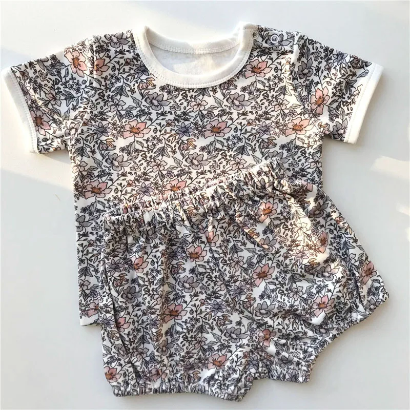 Baby Clothing Set luxury Newborn Baby Girl Boy Clothes Summer Floral Cotton Baby Clothes Sets Short Sleeve Tops T-shirt + Shorts 2PCs Baby Outfits baby shirt clothing set Baby Clothing Set