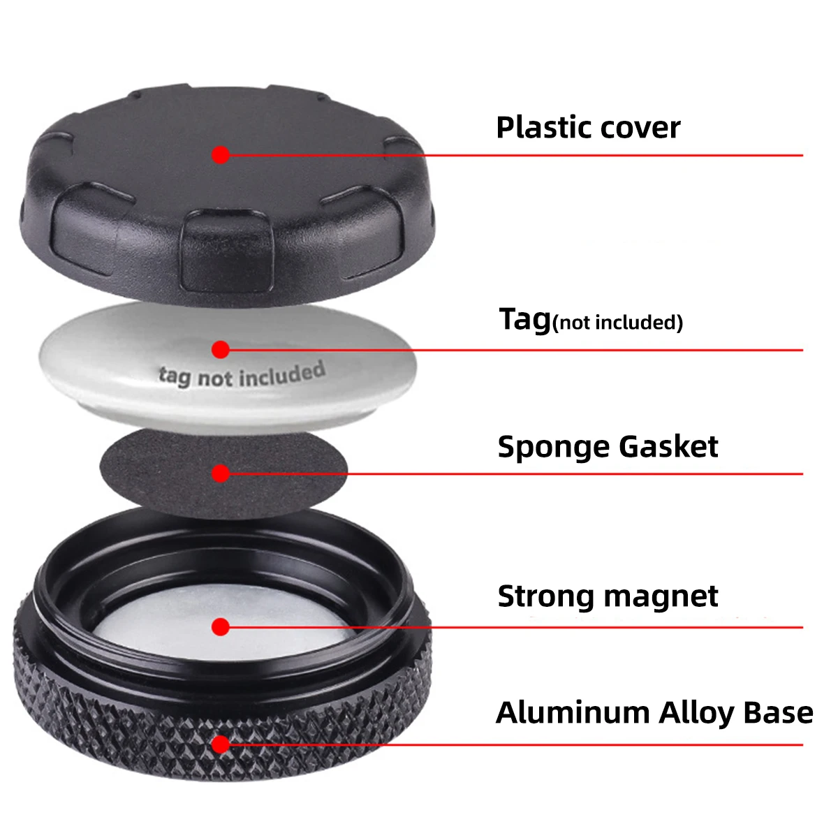 Magnetic Waterproof Airtag Protective Case - Anti-Loss Device Locator Holder