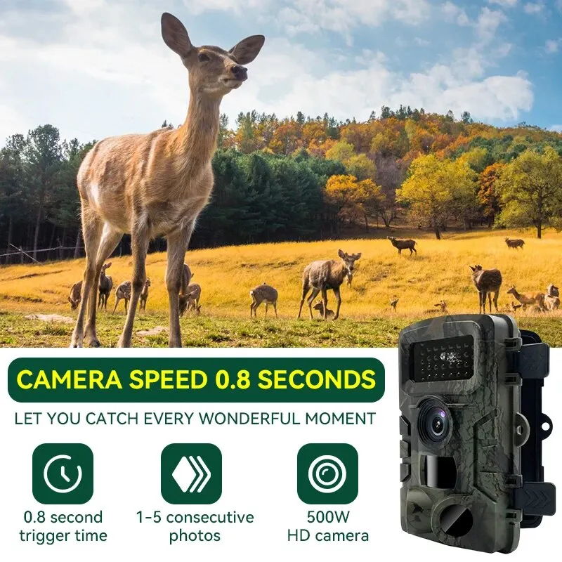 Hunting Trail Camera 36MP 1080P Infrared Night Vision Motion Activated Trigger Security Cam Outdoor Wildlife Photo Traps