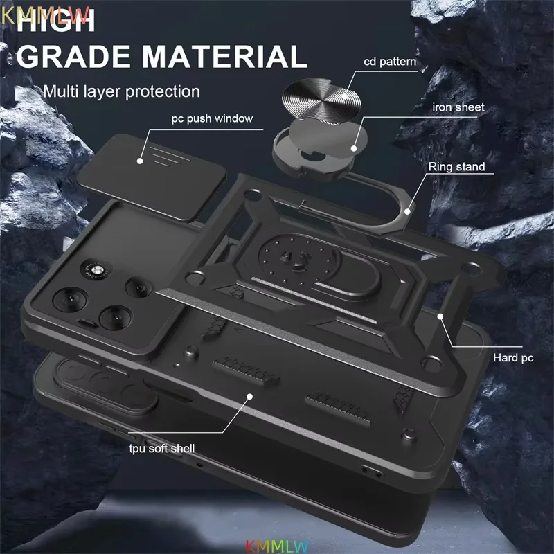 Shockproof Armor Case Phone Cover with Camera Lens Protection