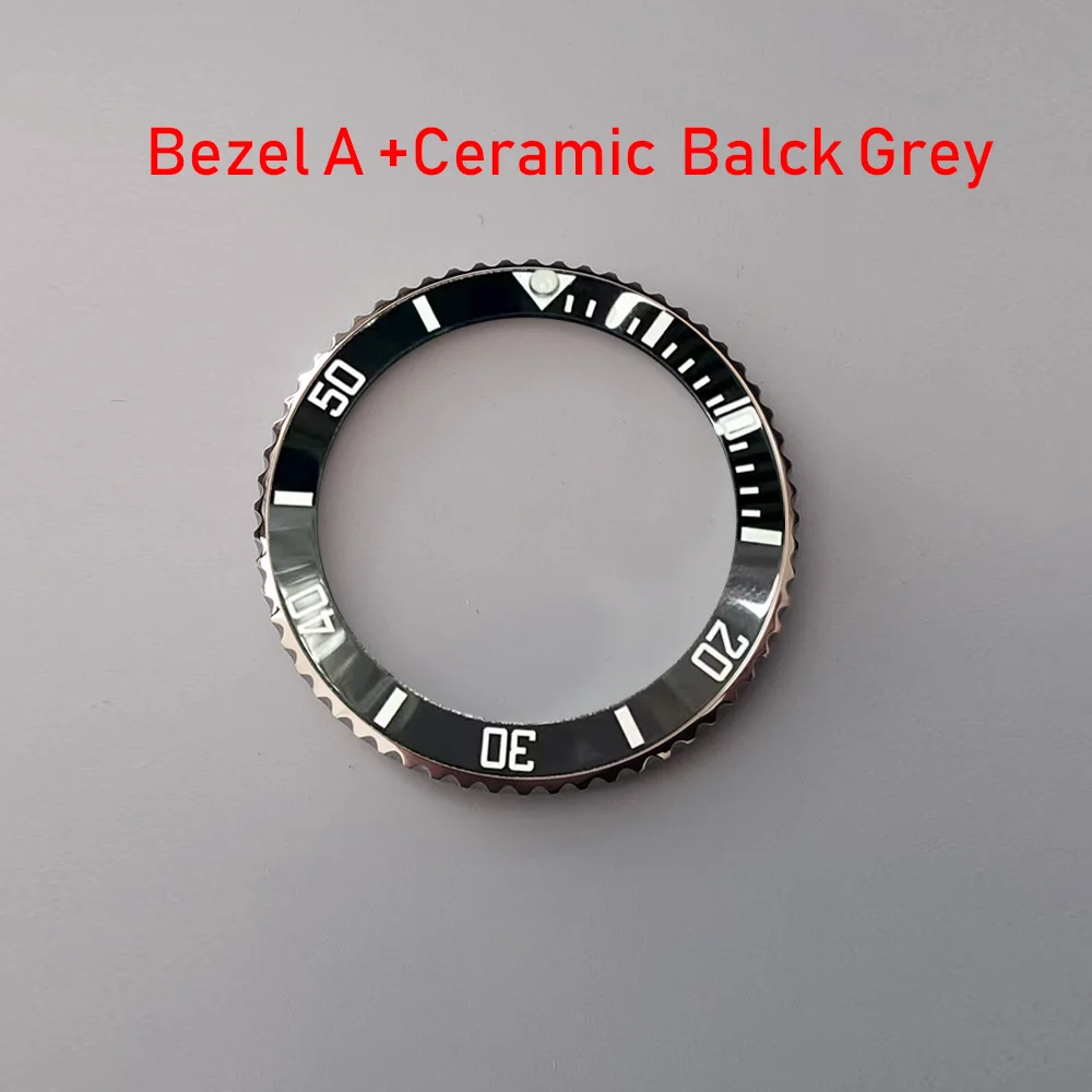 Steel Bezel with Black and Green Ceramic Insert