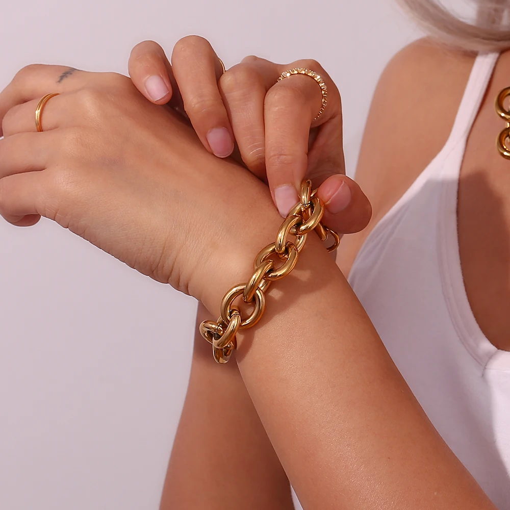 Gold Chain Choker for Women,18k Gold Chain Necklace Women, Chunky Choker,  Basic Gold Chain,everyday Use Jewel 