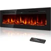 Electric Fireplace 60 Inches, Floating Wall Faux Fireplace Electric with Realistic Flames Ultra-Thin Fire Place Heater 1
